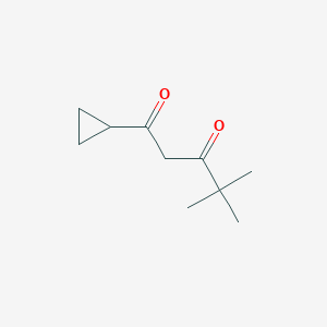 molecular formula C10H16O2 B1517231 1-Cyclopropyl-4,4-dimethylpentane-1,3-dione CAS No. 67078-76-6