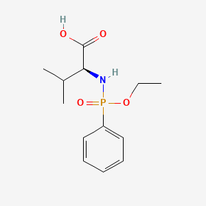 molecular formula C13H20NO4P B15172319 N-[Ethoxy(phenyl)phosphoryl]-L-valine CAS No. 918794-17-9