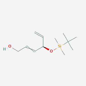 molecular formula C12H24O2Si B15172332 (4R)-4-{[tert-Butyl(dimethyl)silyl]oxy}hexa-2,5-dien-1-ol CAS No. 921764-08-1
