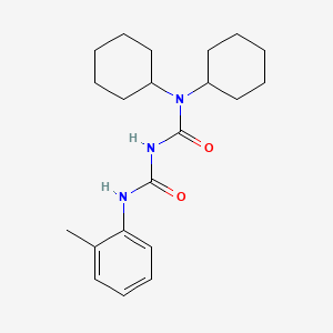 molecular formula C21H31N3O2 B15172379 N,N-Dicyclohexyl-N'-(2-methylphenyl)-2-imidodicarbonic diamide CAS No. 919775-34-1