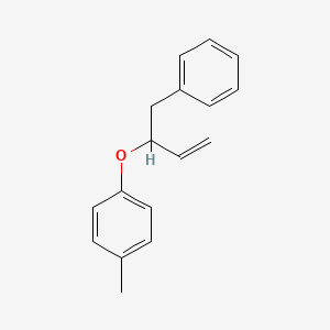molecular formula C17H18O B15172386 1-Methyl-4-[(1-phenylbut-3-en-2-yl)oxy]benzene CAS No. 918134-71-1