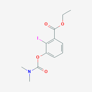 molecular formula C12H14INO4 B15172408 Ethyl 3-[(dimethylcarbamoyl)oxy]-2-iodobenzoate CAS No. 918402-54-7