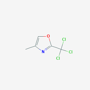 molecular formula C5H4Cl3NO B15172438 4-Methyl-2-(trichloromethyl)-1,3-oxazole CAS No. 918823-54-8