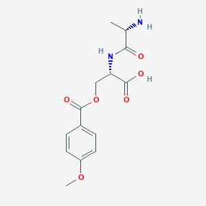 molecular formula C14H18N2O6 B15172451 L-Alanyl-O-(4-methoxybenzoyl)-L-serine CAS No. 921934-44-3