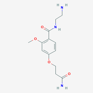 molecular formula C13H19N3O4 B15172462 N-(2-Aminoethyl)-4-(3-amino-3-oxopropoxy)-2-methoxybenzamide CAS No. 919772-39-7