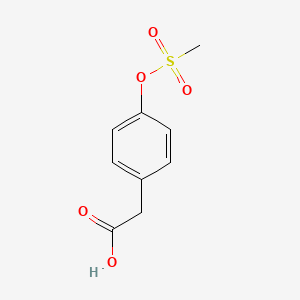 molecular formula C9H10O5S B1517247 2-[4-(甲磺酰氧基)苯基]乙酸 CAS No. 64369-79-5