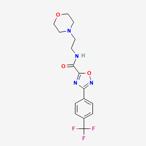 molecular formula C16H17F3N4O3 B15172475 N-[2-(morpholin-4-yl)ethyl]-3-[4-(trifluoromethyl)phenyl]-1,2,4-oxadiazole-5-carboxamide 