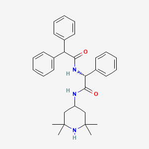 molecular formula C31H37N3O2 B15172476 (2R)-2-[(diphenylacetyl)amino]-2-phenyl-N-(2,2,6,6-tetramethylpiperidin-4-yl)ethanamide 