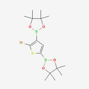 molecular formula C16H25B2BrO4S B15172477 2,2'(5-Bromothiophene-2,4-diyl)bis(4,4,5,5-tetramethyl-1,3,2-dioxaborolane) CAS No. 942070-08-8