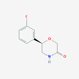molecular formula C10H10FNO2 B15172479 (6r)-6-(3-Fluorophenyl)morpholin-3-one CAS No. 920801-78-1