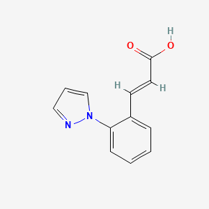 molecular formula C12H10N2O2 B1517260 3-[2-(1H-pyrazol-1-yl)phenyl]prop-2-enoic acid CAS No. 1158094-31-5