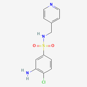 molecular formula C12H12ClN3O2S B1517266 3-amino-4-chloro-N-(pyridin-4-ylmethyl)benzenesulfonamide CAS No. 1040334-12-0