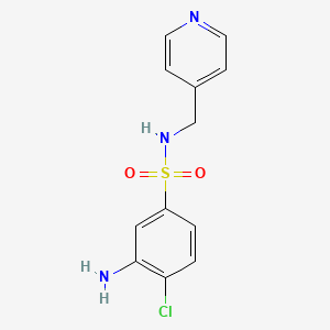 molecular formula C12H12ClN3O2S B1517266 3-Amino-4-chloro-N-(4-pyridinylmethyl)-benzenesulfonamide CAS No. 1040334-12-0