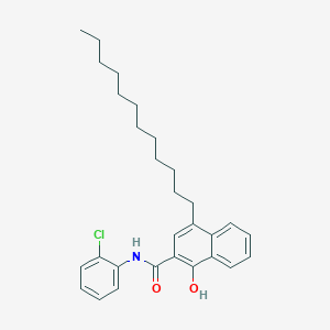 molecular formula C29H36ClNO2 B15172664 N-(2-Chlorophenyl)-4-dodecyl-1-hydroxynaphthalene-2-carboxamide CAS No. 921758-51-2