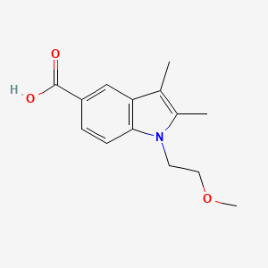 molecular formula C14H17NO3 B1517267 1-(2-methoxyethyl)-2,3-dimethyl-1H-indole-5-carboxylic acid CAS No. 1036442-64-4