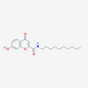 molecular formula C20H27NO4 B15172689 N-Decyl-7-hydroxy-4-oxo-4H-1-benzopyran-2-carboxamide CAS No. 919120-89-1