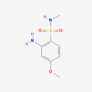molecular formula C8H12N2O3S B1517271 2-amino-4-methoxy-N-methylbenzene-1-sulfonamide CAS No. 1036570-75-8