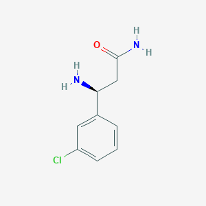 molecular formula C9H11ClN2O B1517272 (3S)-3-amino-3-(3-chlorophenyl)propanamide CAS No. 1307991-87-2