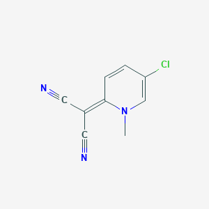 molecular formula C9H6ClN3 B15172746 (5-Chloro-1-methylpyridin-2(1H)-ylidene)propanedinitrile CAS No. 917876-91-6