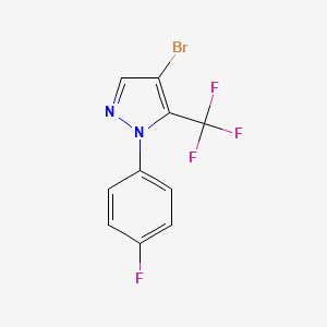 molecular formula C10H5BrF4N2 B1517281 4-bromo-1-(4-fluorophenyl)-5-(trifluoromethyl)-1H-pyrazole CAS No. 1152531-25-3