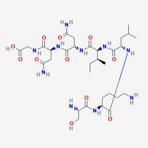 molecular formula C31H56N10O11 B15172837 L-Seryl-L-lysyl-L-leucyl-L-isoleucyl-L-asparaginyl-L-asparaginylglycine CAS No. 918815-11-9