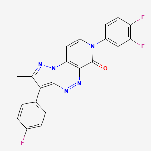 molecular formula C21H12F3N5O B15172872 C21H12F3N5O 