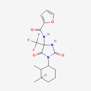 molecular formula C17H20F3N3O4 B15172903 N-[1-(2,3-dimethylcyclohexyl)-2-hydroxy-5-oxo-4-(trifluoromethyl)-4,5-dihydro-1H-imidazol-4-yl]furan-2-carboxamide 