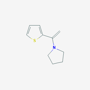 molecular formula C10H13NS B15172909 1-[1-(Thiophen-2-yl)ethenyl]pyrrolidine CAS No. 917957-63-2