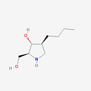 molecular formula C9H19NO2 B15172945 (2S,3R,4S)-4-butyl-2-(hydroxymethyl)pyrrolidin-3-ol CAS No. 921202-69-9