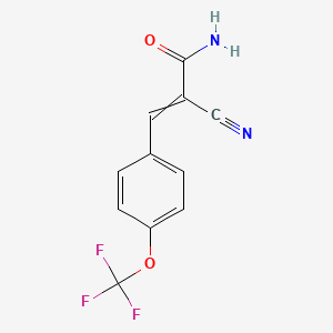 molecular formula C11H7F3N2O2 B15172970 2-Cyano-3-[4-(trifluoromethoxy)phenyl]prop-2-enamide CAS No. 921930-81-6