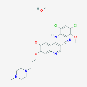 molecular formula C27H33Cl2N5O4 B15173034 Bosutinib methanoate CAS No. 918639-10-8