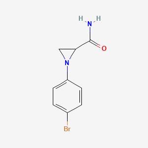 molecular formula C9H9BrN2O B15173046 1-(4-Bromophenyl)aziridine-2-carboxamide CAS No. 933453-54-4