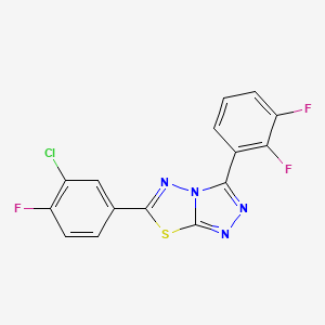 molecular formula C15H6ClF3N4S B15173091 C15H6ClF3N4S 