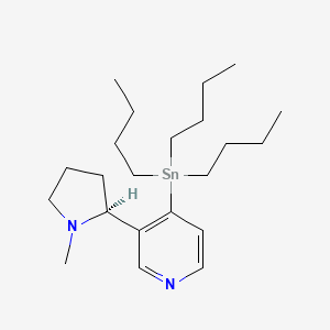 molecular formula C22H40N2Sn B15173156 Pyridine, 3-[(2S)-1-methyl-2-pyrrolidinyl]-4-(tributylstannyl)- CAS No. 919079-44-0