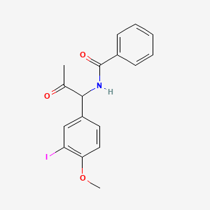 molecular formula C17H16INO3 B15173218 N-[1-(3-Iodo-4-methoxyphenyl)-2-oxopropyl]benzamide CAS No. 918658-34-1