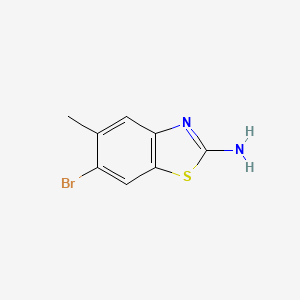 molecular formula C8H7BrN2S B1517323 6-Bromo-5-methylbenzo[D]thiazol-2-amine CAS No. 947248-62-6