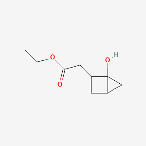 molecular formula C9H14O3 B15173295 Ethyl (1-hydroxybicyclo[2.1.0]pentan-2-yl)acetate CAS No. 917955-75-0