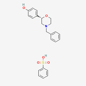 molecular formula C23H25NO5S B15173308 benzenesulfonic acid;4-[(2S)-4-benzylmorpholin-2-yl]phenol CAS No. 920799-88-8