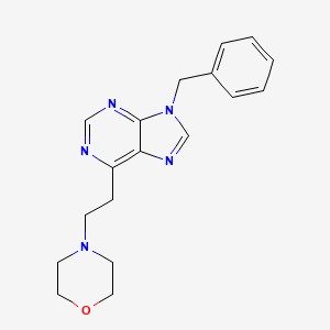 molecular formula C18H21N5O B15173331 9-Benzyl-6-[2-(morpholin-4-yl)ethyl]-9H-purine CAS No. 920503-32-8