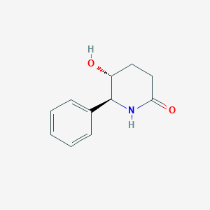 molecular formula C11H13NO2 B15173341 (5R,6S)-5-Hydroxy-6-phenylpiperidin-2-one CAS No. 919991-32-5