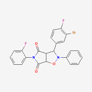 molecular formula C23H15BrF2N2O3 B15173359 3-(3-bromo-4-fluorophenyl)-5-(2-fluorophenyl)-2-phenyldihydro-2H-pyrrolo[3,4-d][1,2]oxazole-4,6(3H,5H)-dione 