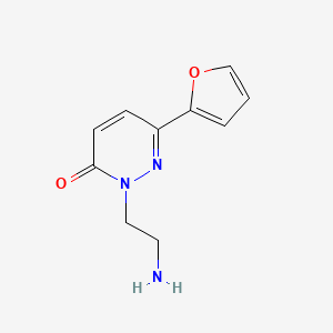 molecular formula C10H11N3O2 B1517337 2-(2-Aminoethyl)-6-(furan-2-yl)pyridazin-3-one CAS No. 1105192-13-9