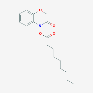 molecular formula C17H23NO4 B15173372 4-(Nonanoyloxy)-2H-1,4-benzoxazin-3(4H)-one CAS No. 918639-52-8