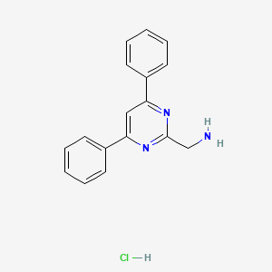 molecular formula C17H16ClN3 B15173403 (4,6-Diphenylpyrimidin-2-YL)methanamine hydrochloride CAS No. 1196146-40-3