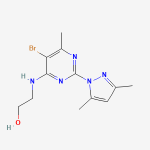 molecular formula C12H16BrN5O B15173407 C12H16BrN5O 