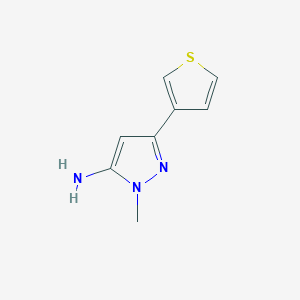 molecular formula C8H9N3S B1517342 1-Methyl-3-(thiophen-3-yl)-1H-pyrazol-5-amine CAS No. 1152708-82-1
