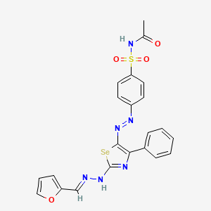 molecular formula C22H18N6O4SSe B15173448 C22H18N6O4SSe 