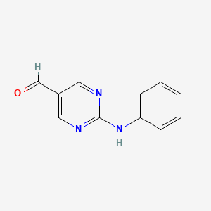 molecular formula C11H9N3O B1517348 2-Anilinopyrimidine-5-carbaldehyde CAS No. 1080028-75-6