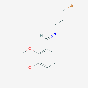molecular formula C12H16BrNO2 B15173482 (E)-N-(3-Bromopropyl)-1-(2,3-dimethoxyphenyl)methanimine CAS No. 918335-88-3