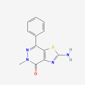 2-amino-5-methyl-7-phenyl[1,3]thiazolo[4,5-d]pyridazin-4(5H)-one